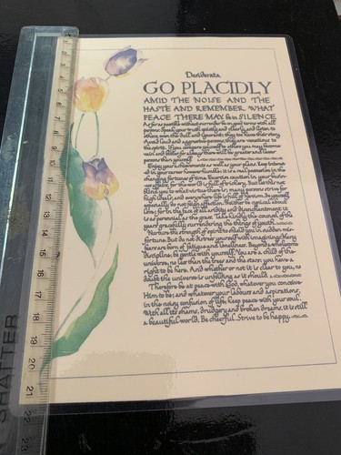 Poem desiderata - poem, no