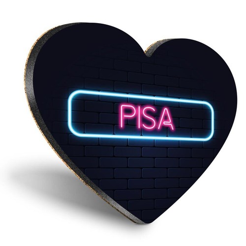 Heart mdf coaster - mdf, neon