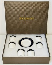 BVLGARI “Quadri” Luxury Espresso Cup & Saucer 6 pcs Set by Rosenthal with a Box
