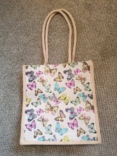 Canvas Jute Shopping Bag/Laptop/Hobby Butterfly New
