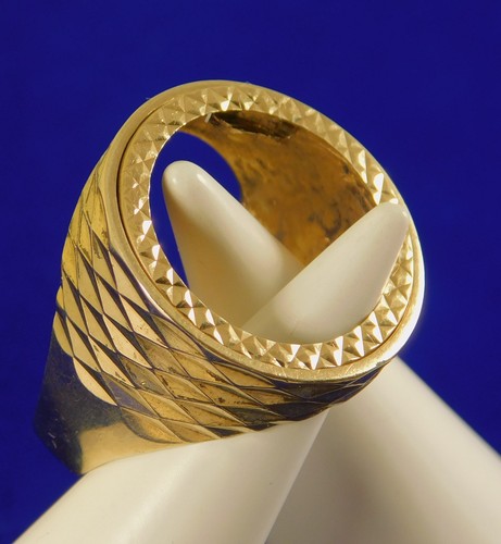 Diamond cut 9ct - gold, half