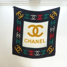 Women's Chanel Paris 100% Silk Square Scarf