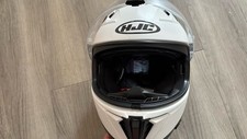 HJC I70 Semi Flat Pearl White Full Face Sun Visor Motorcycle Helmet RRP £180