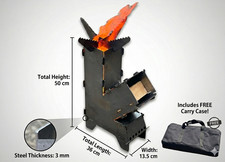 Rocket Stove 50cm 3mm Heavy