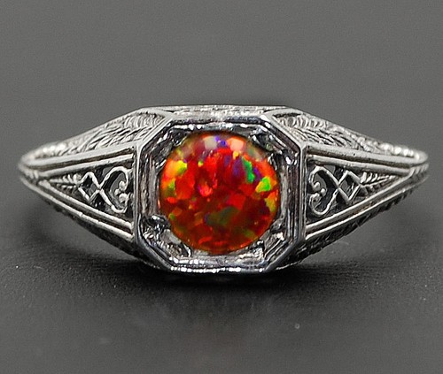1ct red fire opal - ,