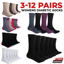 3-12 Pairs Womens Non Elastic