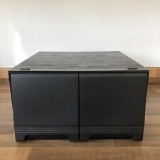 Vintage CD Storage Unit Black Ash Wood Holds 40 CD's - 2 Drawers