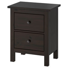 nightstand set of 2 black