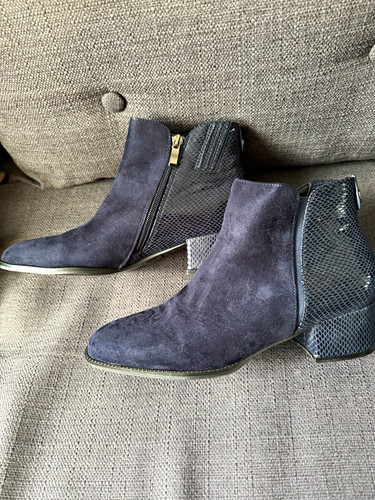 Moda pelle blue ankle - moda, boot