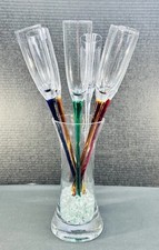 6 Hand Blown Colorful Glass
