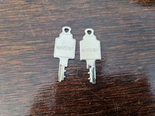 vintage antler suitcase keys x 2