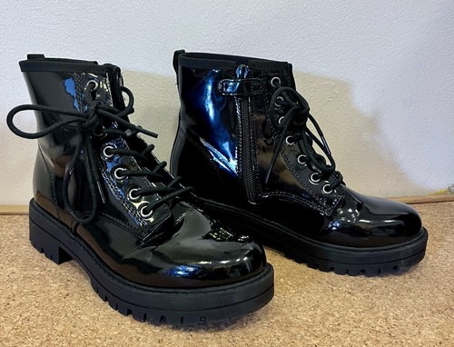 Next girls black patent ankle - next,