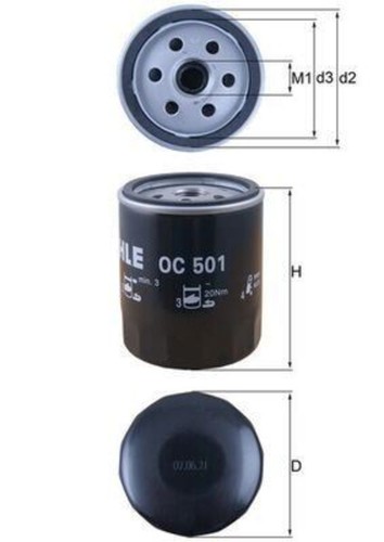 Mahle oil filter for fiat - for, alfa
