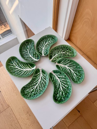 Set cabbage leaf majolica - of,