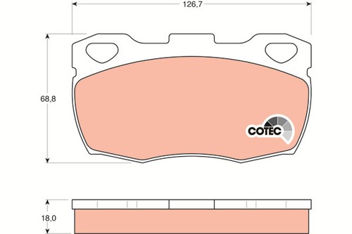 Brake pad set disc - set,, for