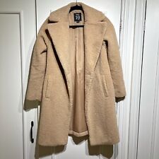 BNWOT TK MAXX DEPT 19 BEIGE TAN CAMEL TEDDY JACKET COAT SIZE UK 8