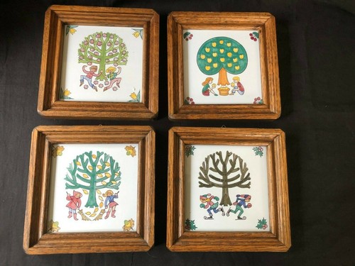 Set antique ceramic tile - ceramic,