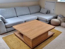 solid oak coffee table