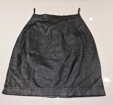 Leather miniskirt - leather,