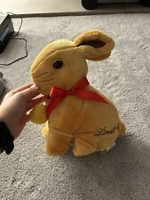 10” lindt rabbit Golden bunny soft toy Plush Zip Up Bottom Chocolate Advertising