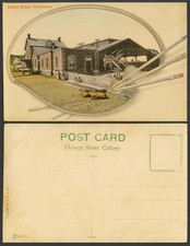 South Africa Old Postcard Bloemfontein Railway Station Train Station, Easel Pens