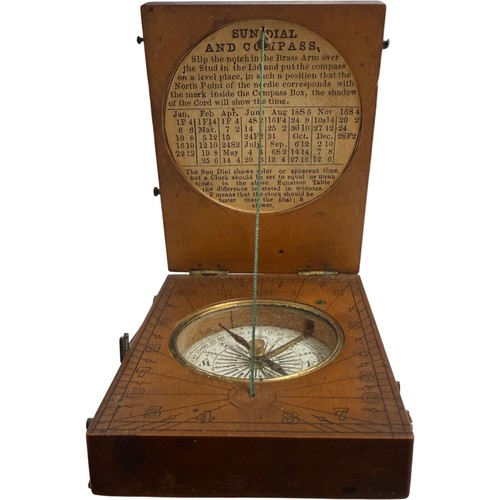 Antique sundial and compass - antique,