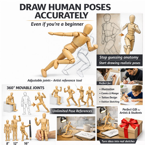 Wooden artist mannequin human - wooden,