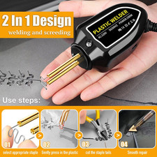 HOT STAPLER GUNS PLASTIC REPAIR BUMPER CAR WELDING WELDER MACHINE KIT+300 STAPLE
