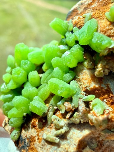 Vibrant green pyromorphite - vibrant,
