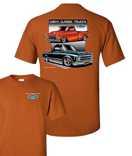 Chevy c10 shirt orange w - c10,