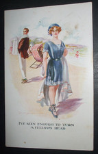 1912 FRED SPURGIN Comic BEACH BELLE BATHING COSTUME TURN MAN'S HEAD AT SEASIDE