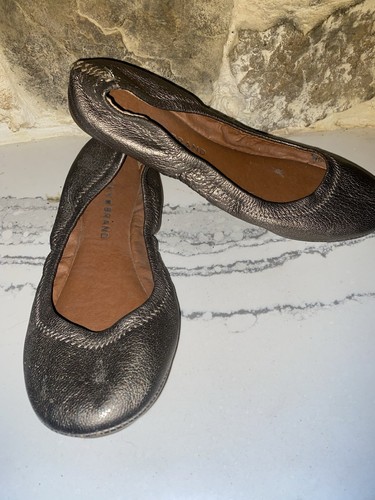 Gold metallic leather ballet - leather,