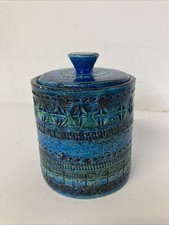 Aldo Londi for Bitossi Jar with Lid Rimini-blue