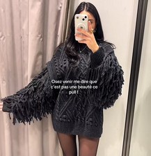 ZARA NEW WOMAN FRINGED KNIT