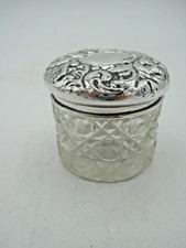 SILVER TOPPED CUT GLASS