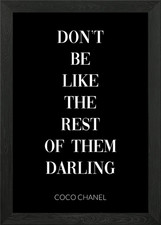 Coco Chanel Quote Framed Wall