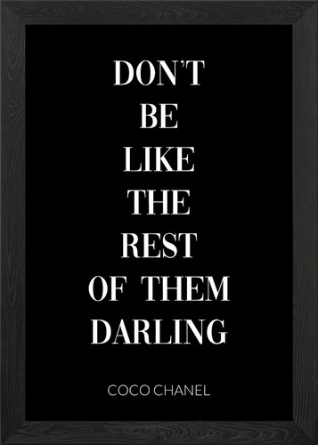 Coco chanel quote - chanel, framed