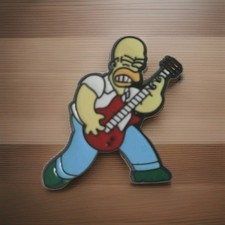 The Simpsons Homer Playing The Guitar Metal Enamel Pin Badge Simpson Fortnite