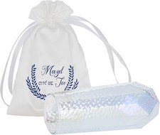 Chuppah 2 inches (width) x 4.7 (height), rainbow glass+white bag 