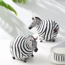 Cute Oversized Zebra Figurine Adorable Animal Sculptures Ornaments Decor Statue