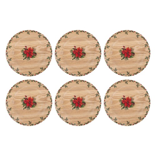 Set 6 christmas holly - ,
