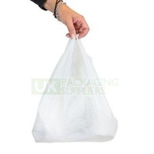 White Vest Carrier Bags Polythene Plastic Big Size 11x17x21" CHOOSE YOUR QTY