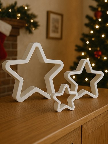 Printed christmas star - 3d,