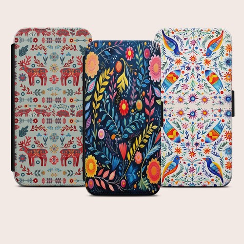 Folk art pattern nordic - art, phone