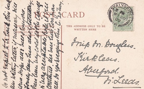Stalybridge 1909 ppc to - stalybridge,