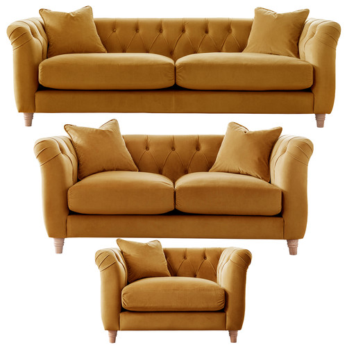 Elsie chesterfield velvet sofa - velvet,