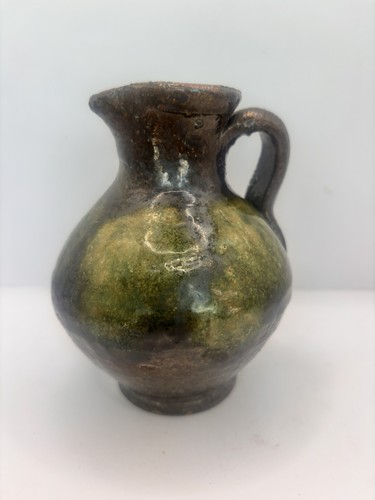 Vintage small glazed pitcher - vintage,