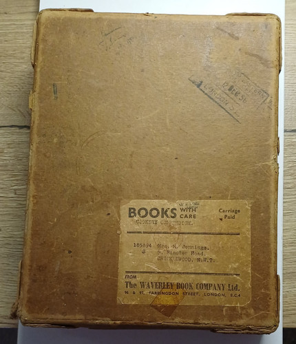 Boxed vintage books with - , care