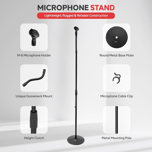 Pyle boom microphone - pyle, stand