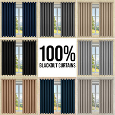 Short blackout curtains - curtains, eyelet